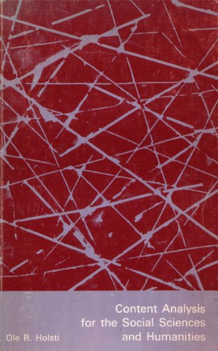 Content Analysis for the Social Sciences and Humanities,Used