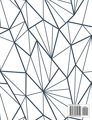 Graph Paper Notebook: Abstract Triangles Grid Paper Quad Ruled 5 Squares Per Inch Large Graphing Paper For Math Science 8.5