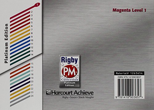 Rigby PM Platinum Collection: Individual Student Edition Magenta (Levels 12) the Way I Go to School,Used