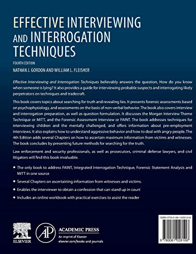 Effective Interviewing and Interrogation Techniques,Used