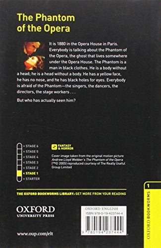 Oxford Bookworms Library: The Phantom Of The Opera: Level 1: 400Word Vocabulary,Used
