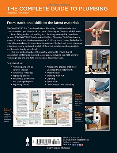 Black & Decker The Complete Guide To Plumbing Updated 7Th Edition: Completely Updated To Current Codes (Black & Decker Complete,Used