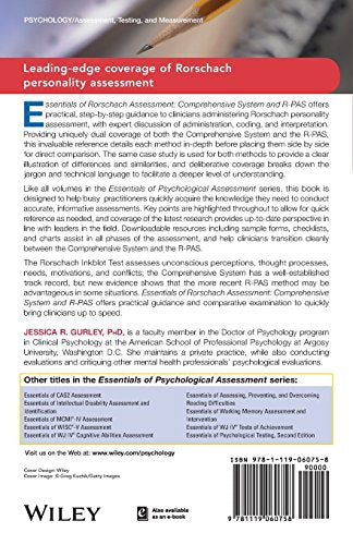 Essentials of Rorschach Assessment: Comprehensive System and RPAS (Essentials of Psychological Assessment),New