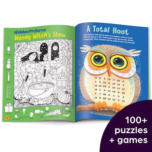 Halloween Puzzles: Halloween Kids Puzzle Book with Over 100 Mazes, Matching Games, Wordplay and More Halloween Fun for Kids 6 an,Used