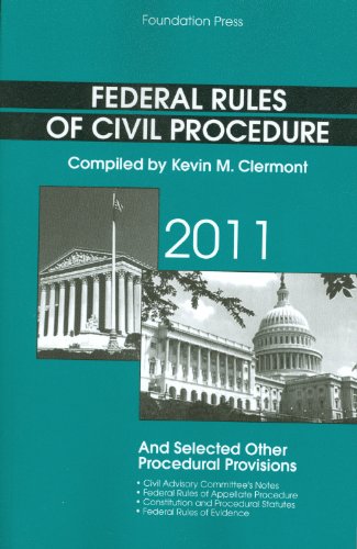 Federal Rules of Civil Procedure and Selected Other Procedural Provisions, 2011,Used