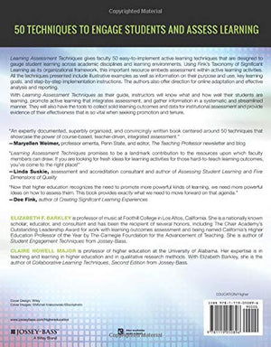 Learning Assessment Techniques: A Handbook for College Faculty,Used