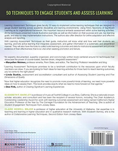 Learning Assessment Techniques: A Handbook for College Faculty,Used