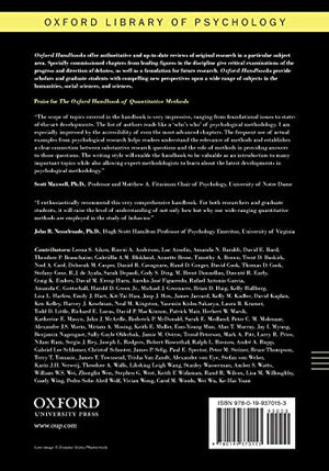 The Oxford Handbook of Quantitative Methods, Volume 1 (Oxford Library of Psychology),Used
