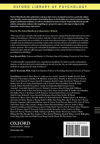 The Oxford Handbook of Quantitative Methods, Volume 1 (Oxford Library of Psychology),Used