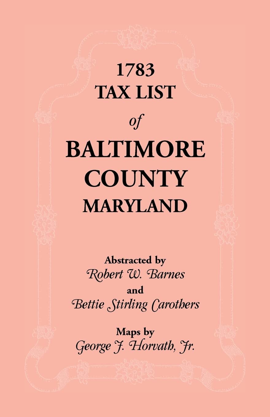 1783 Tax List Of Baltimore County,Used
