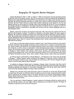 Guitar Works Of Agustn Barrios Mangor, Vol 3