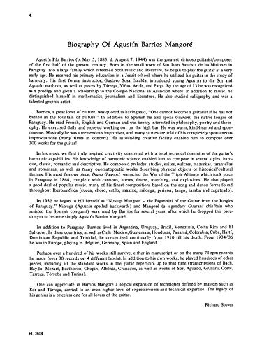 Guitar Works Of Agustn Barrios Mangor, Vol 3