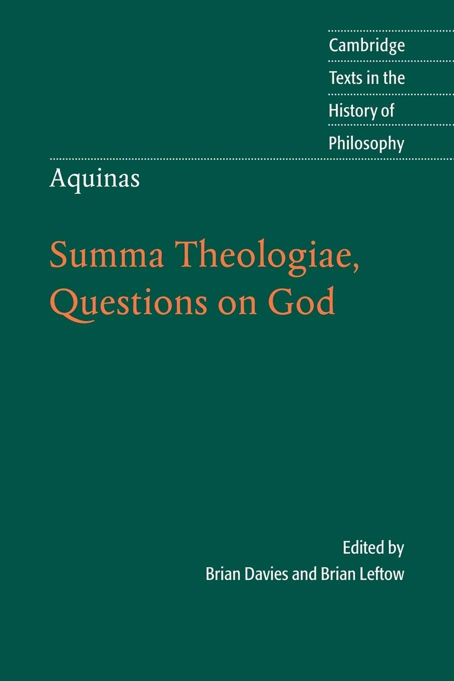 Aquinas: Summa Theologiae, Questions on God (Cambridge Texts in the History of Philosophy),Used
