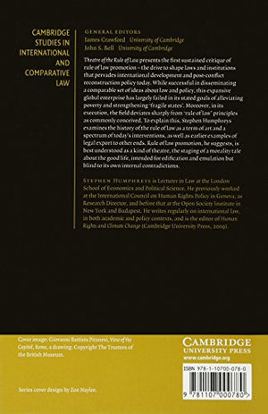 Theatre of the Rule of Law: Transnational Legal Intervention in Theory and Practice (Cambridge Studies in International and Comp,Used