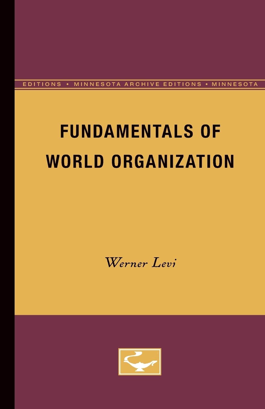Fundamentals Of World Organization,Used
