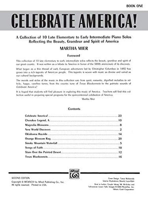 Celebrate America!, Bk 1: A Collection of 10 Late Elementary to Early Intermediate Piano Solos Reflecting the Beauty, Grandeur, ,Used