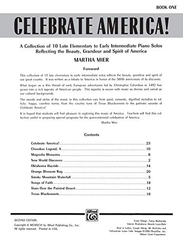 Celebrate America!, Bk 1: A Collection of 10 Late Elementary to Early Intermediate Piano Solos Reflecting the Beauty, Grandeur, ,Used