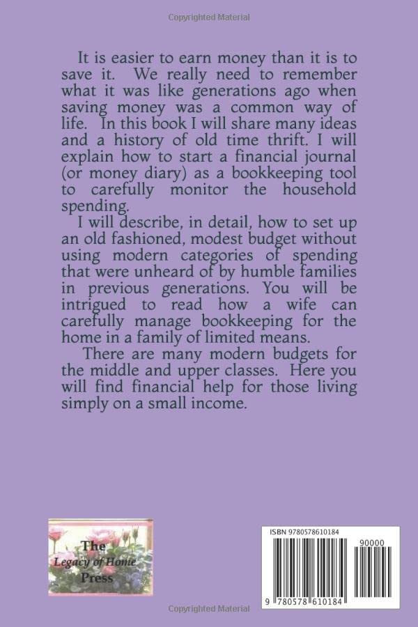 An Old Fashioned Budget: Humble Financial Management For The Christian Housewife-new