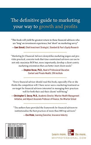 Marketing for Financial Advisors: Build Your Business by Establishing Your Brand, Knowing Your Clients and Creating a Marketing ,New