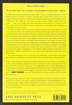 Rimbaud and Jim Morrison: The Rebel as Poet,Used