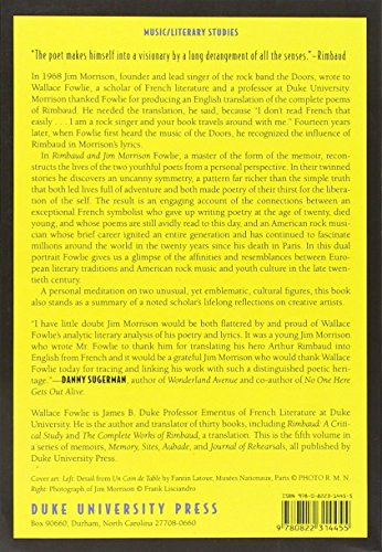Rimbaud and Jim Morrison: The Rebel as Poet,Used