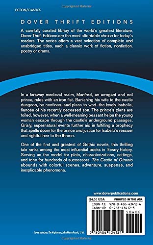 The Castle of Otranto (Dover Thrift Editions: Classic Novels),Used
