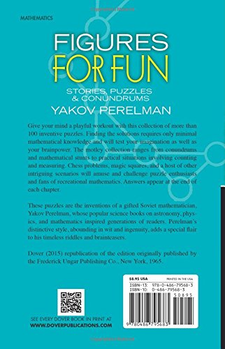 Figures for Fun: Stories, Puzzles and Conundrums (Dover Brain Games: Math Puzzles),Used