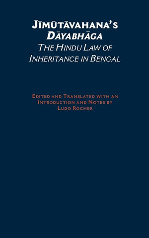 Jimutavahana's Dayabhaga: The Hindu Law of Inheritance in Bengal (South Asia Research),Used