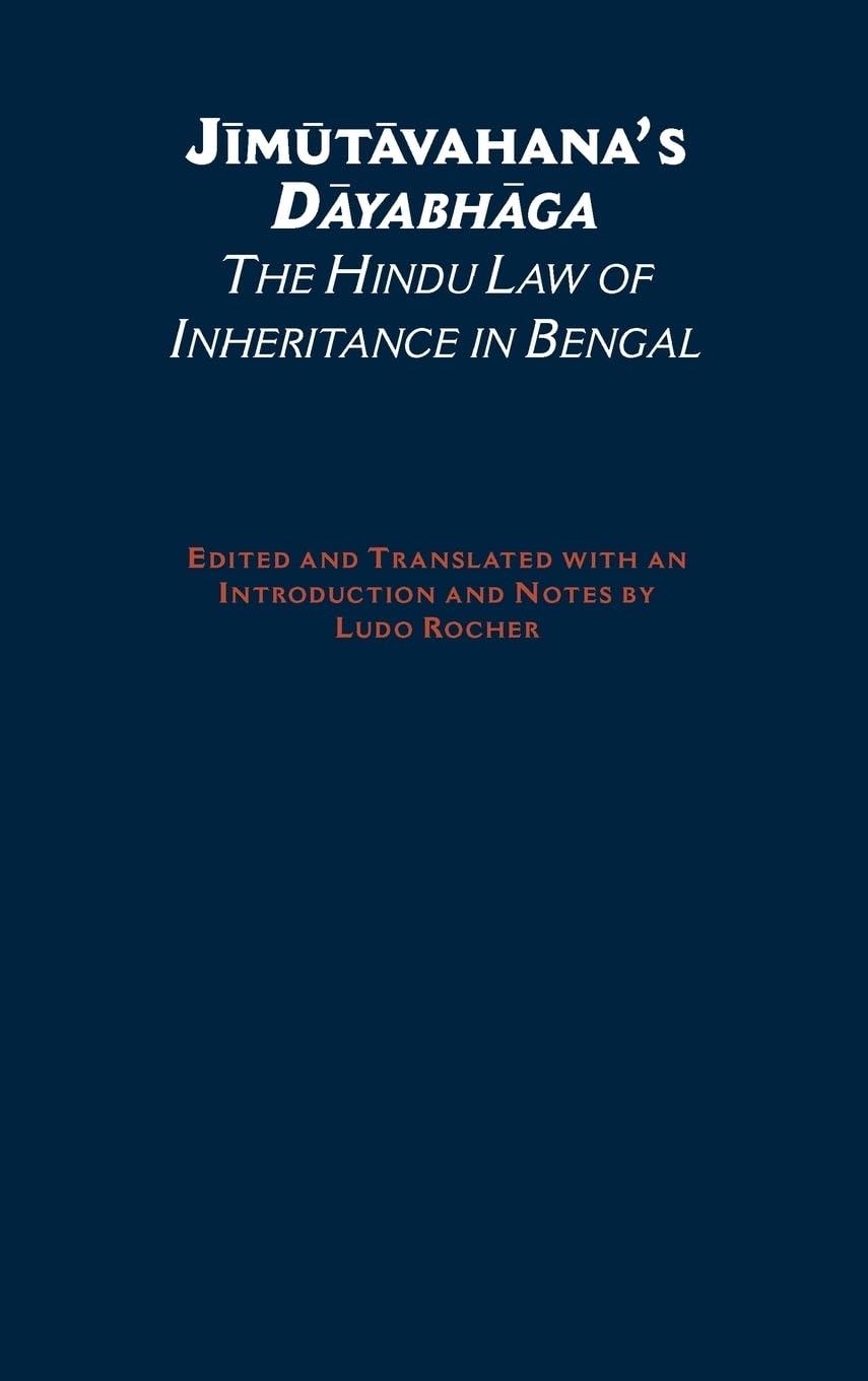 Jimutavahana's Dayabhaga: The Hindu Law of Inheritance in Bengal (South Asia Research),Used