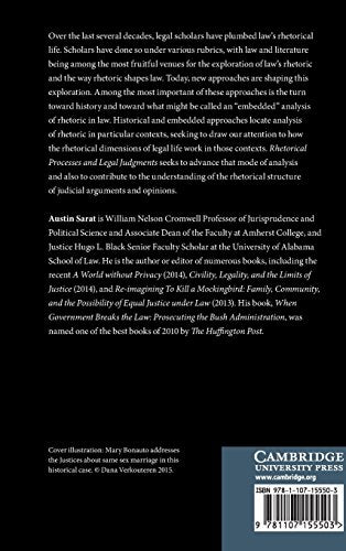 Rhetorical Processes and Legal Judgments: How Language and Arguments Shape Struggles for Rights and Power,Used