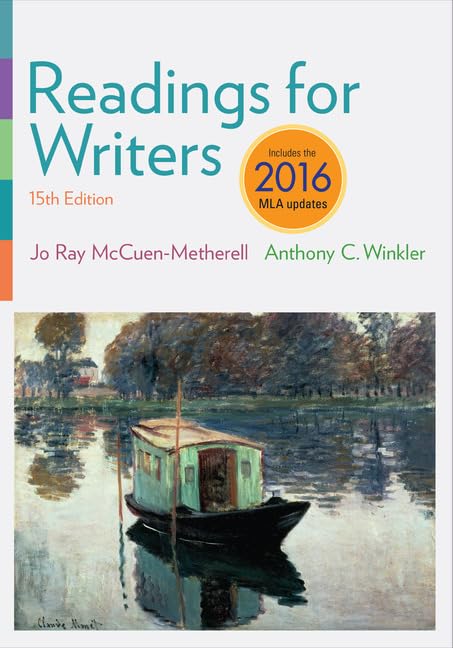 Readings for Writers, 2016 MLA Update,Used