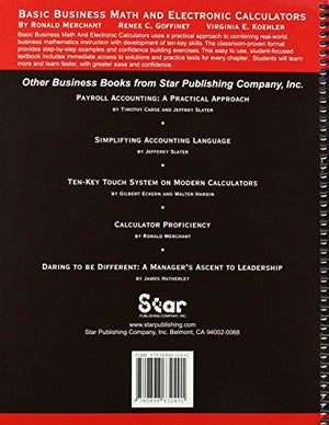 Basic Business Math and Electronic Calculators,Used