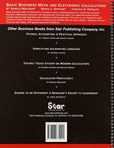 Basic Business Math and Electronic Calculators,Used
