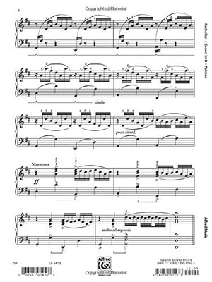 Canon in D: Sheet (Alfred Masterwork Edition),Used