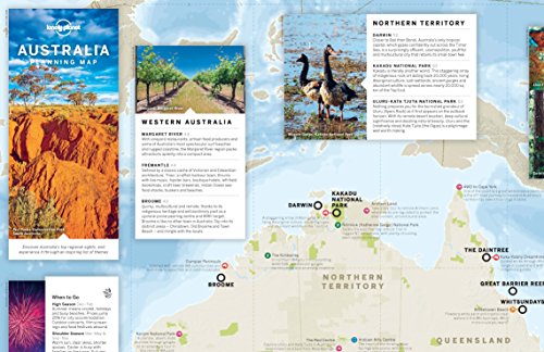 Lonely Planet Australia Planning Map - Detailed Travel Guide for Adventurers