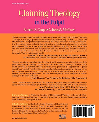Claiming Theology In The Pulpit,New