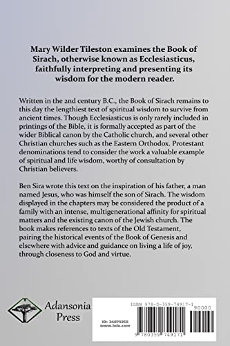 The Wisdom of Jesus, the Son of Sirach, or Ecclesiasticus,Used