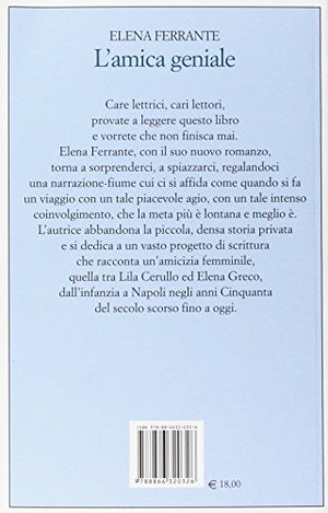 E/O L'amica Geniale - Novel by Elena Ferrante, Italian Literary Fiction