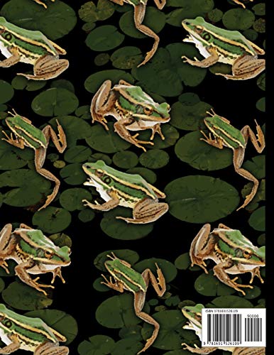 Composition Notebook: Frogs on Lilypads Pattern 8.5