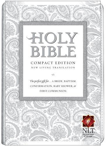 Compact Edition Bible NLT (LeatherLike, White),Used