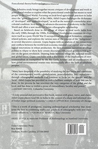 Postcolonial Developments: Agriculture In The Making Of Modern India,Used
