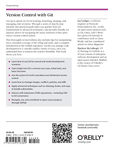 Version Control with Git: Powerful tools and techniques for collaborative software development,Used