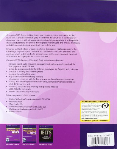 Complete IELTS Bands 45 Student's Pack (Student's Book with Answers with CDROM and Class Audio CDs (2)),Used