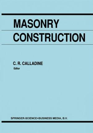 Masonry Construction: Structural Mechanics and Other Aspects,Used