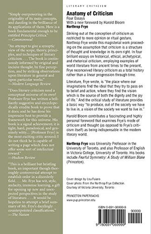 Anatomy of Criticism: Four Essays,Used