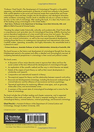 The Development of Criminological Thought: Context, Theory and Policy,Used
