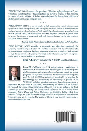 True Patent Value: Defining Quality in Patents and Patent Portfolios,Used