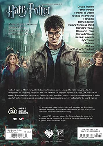 Harry Potter Instrumental Solos For Strings: Cello, Book & Online Audio/Software (Pop Instrumental Solos Series)
