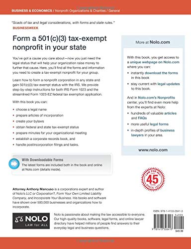 How to Form a Nonprofit Corporation (National Ed): A StepbyStep Guide to Forming a 501(c)(3) Nonprofit in Any State,Used