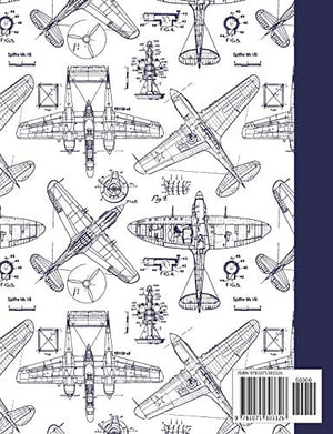 Airplane Drawings: College Rule Composition Notebook 120 pages for Aviation Enthusiasts,Used